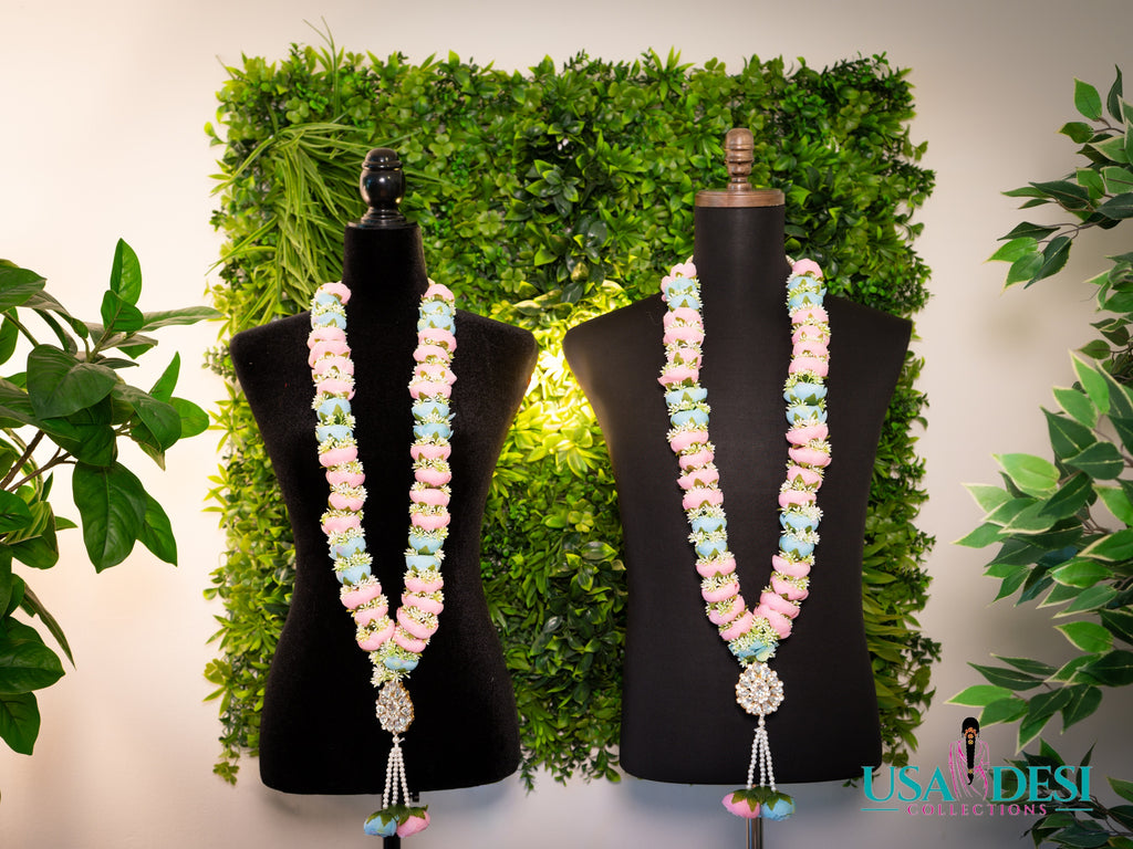 Artificial Peony Garland (Bluish Pink)