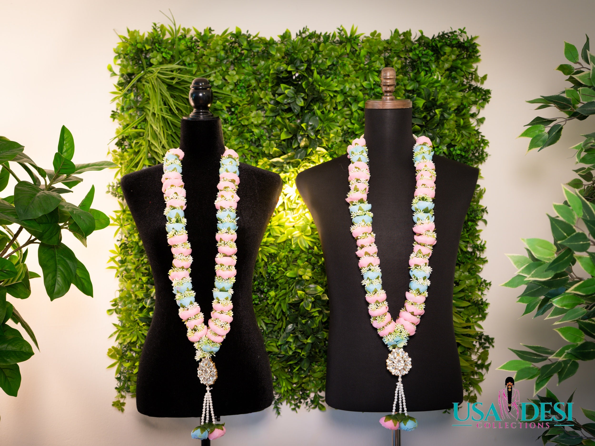 Artificial Peony Garland (Bluish Pink)