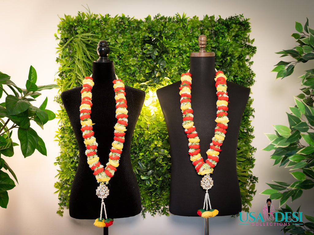 Artificial Peony Garland ( Yellow and Red)
