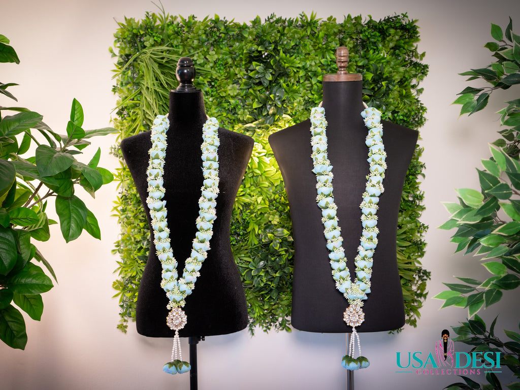 Artificial Peony Garland (Blue)