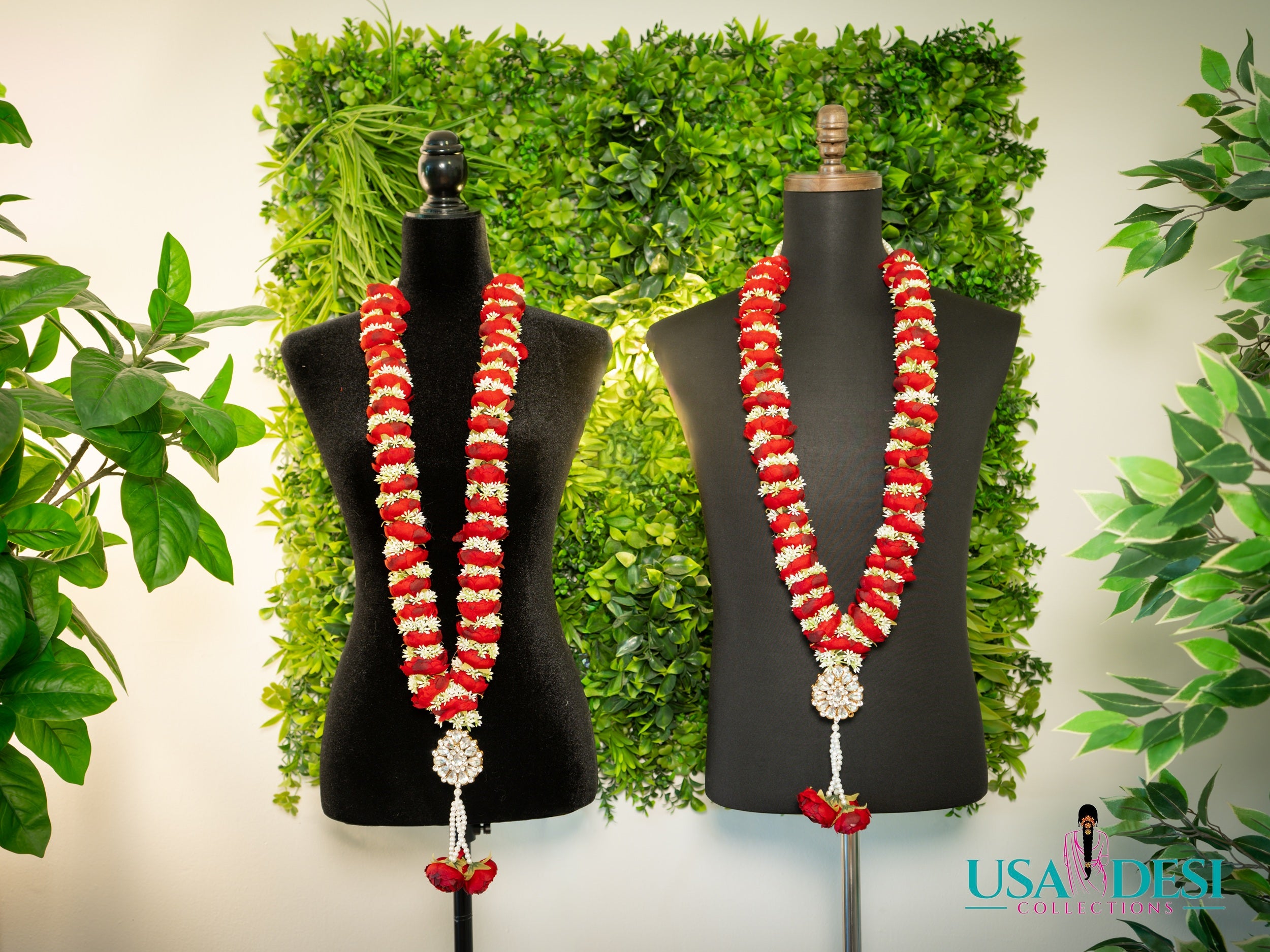 Artificial Peony Garland (Red)