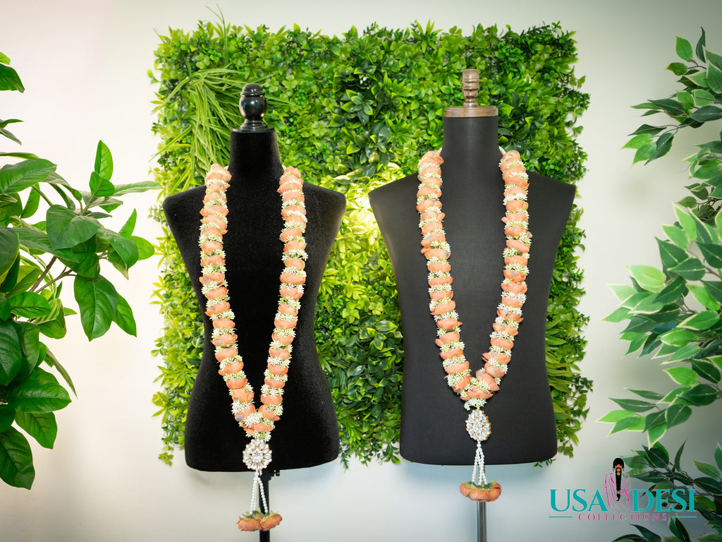 Artificial Peony Garland (Brown)