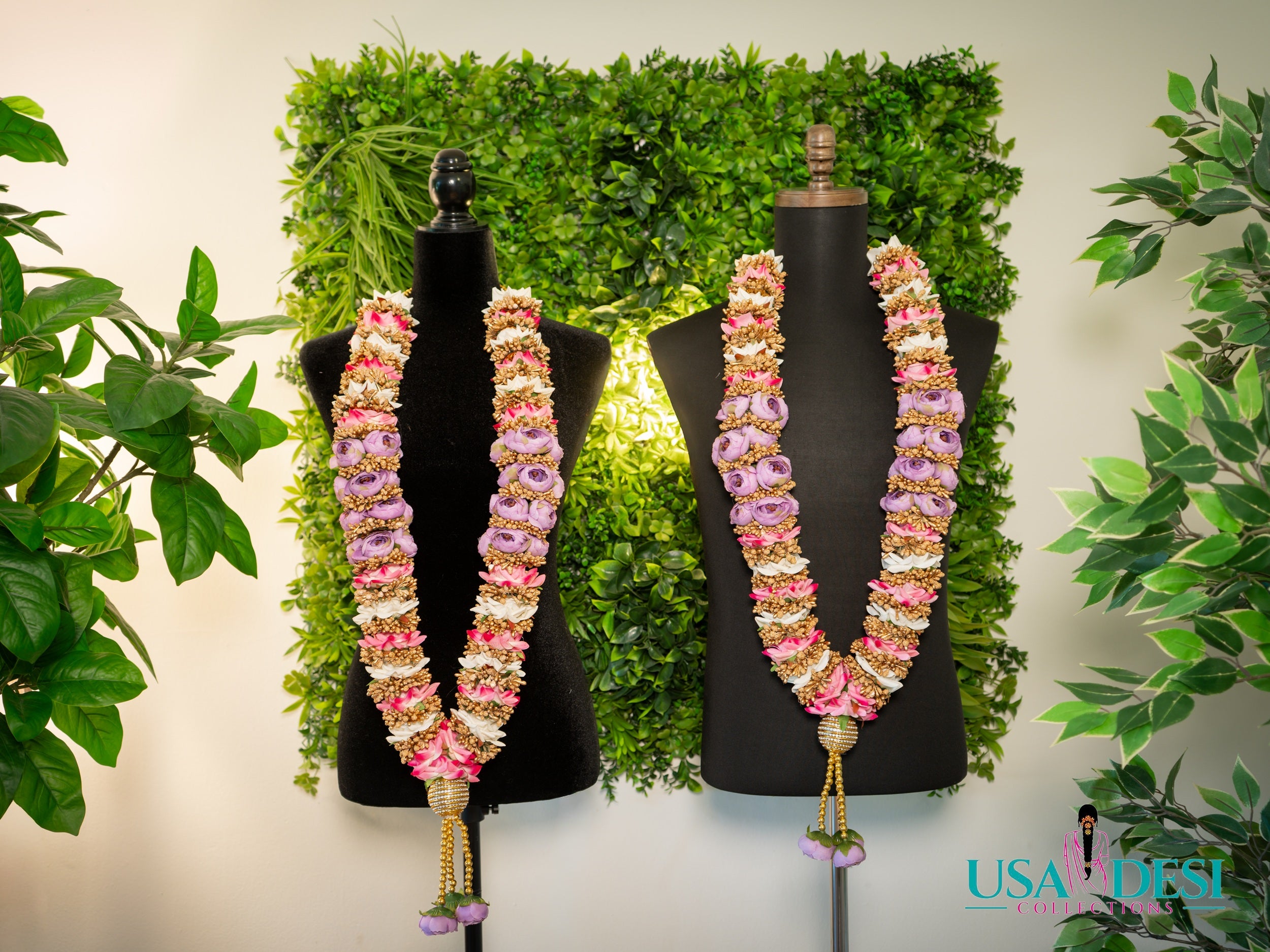 Artificial Peony Garland (Pink and Purple)