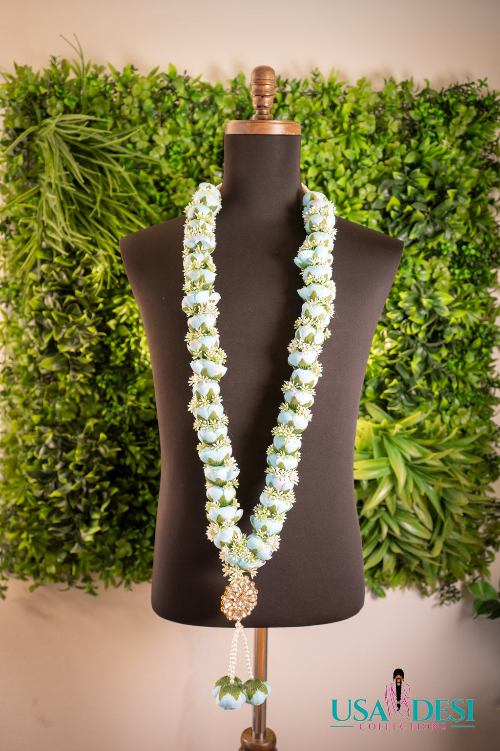 Artificial Peony Garland (Blue)
