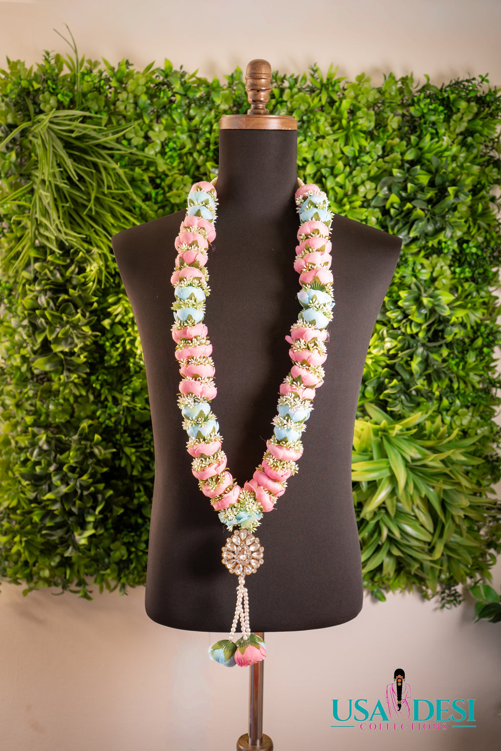 Artificial Peony Garland (Bluish Pink)