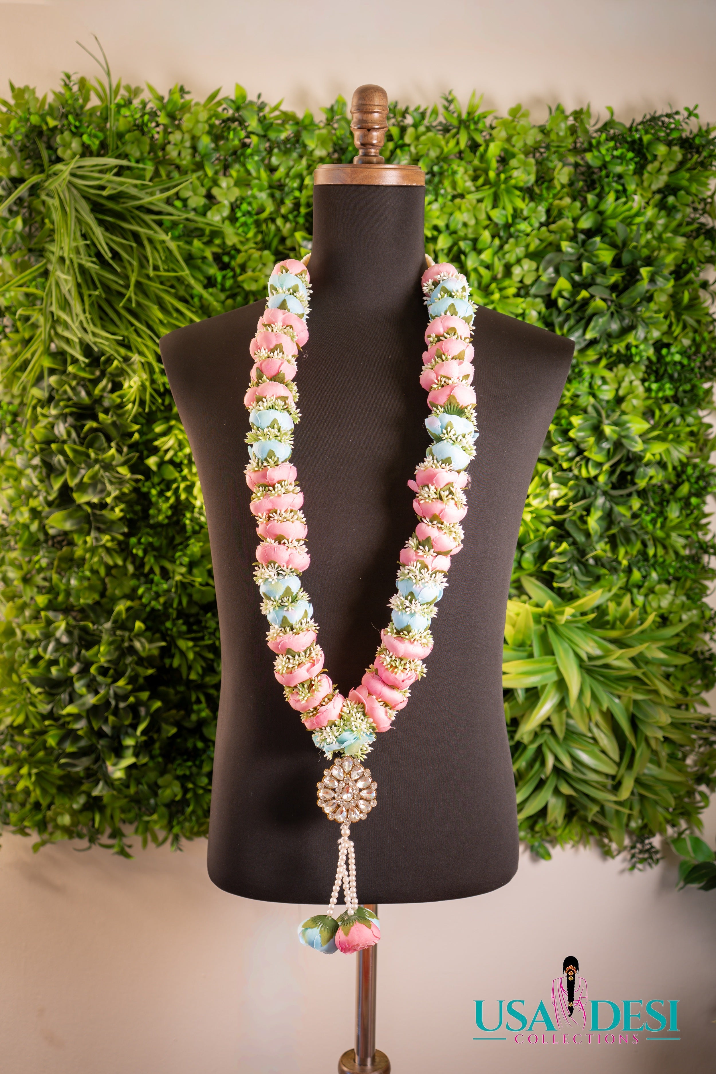 Artificial Peony Garland (Bluish Pink)