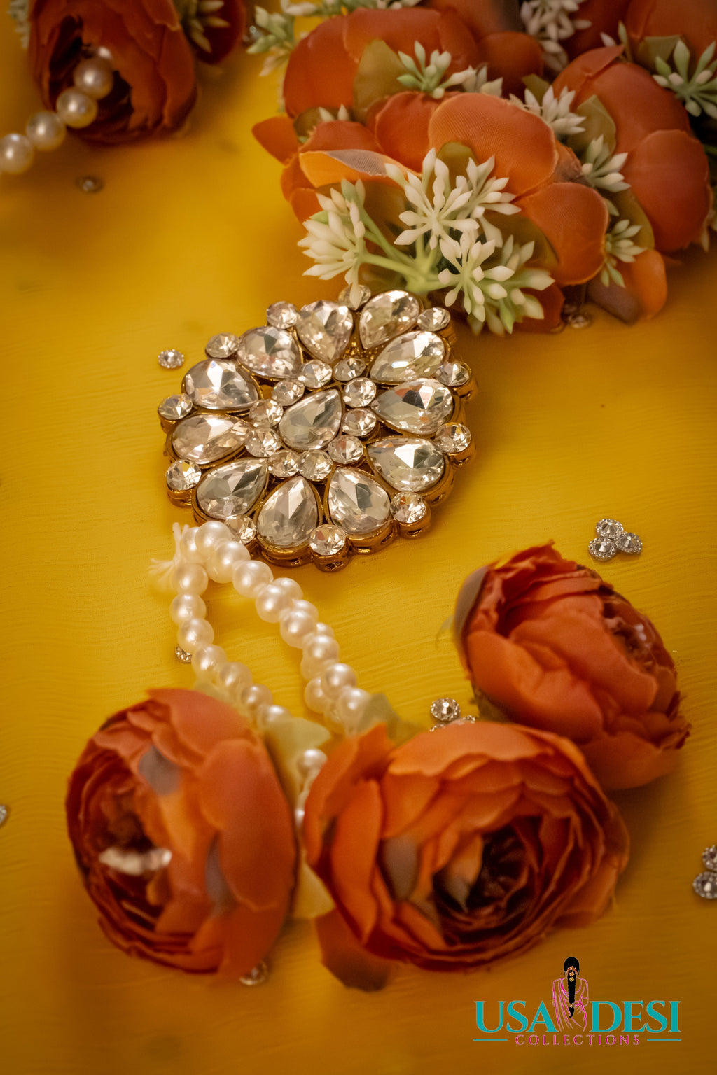 Artificial Peony Garland (Brown)
