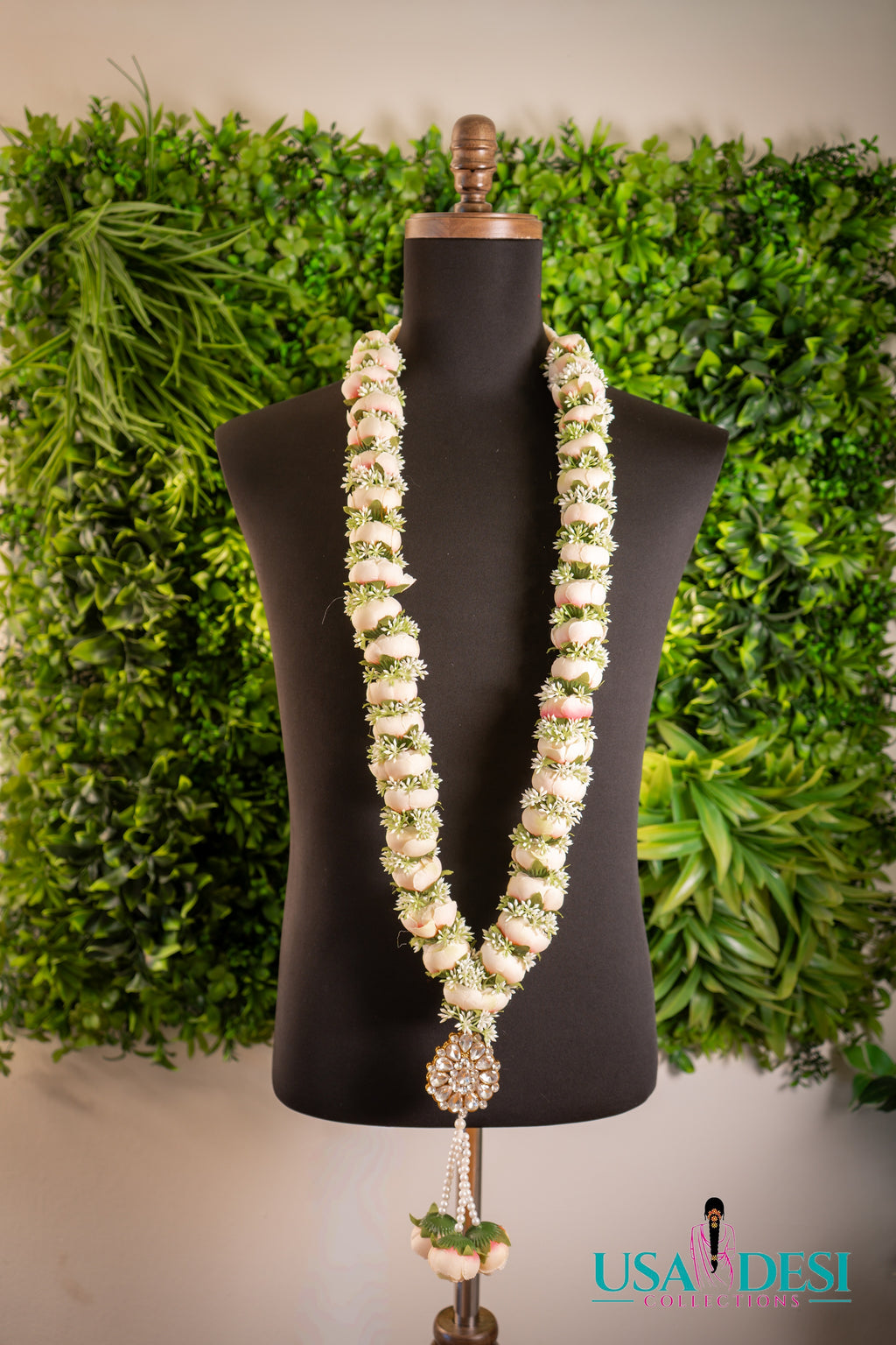 Artificial Peony Garland (Pink and Beige)