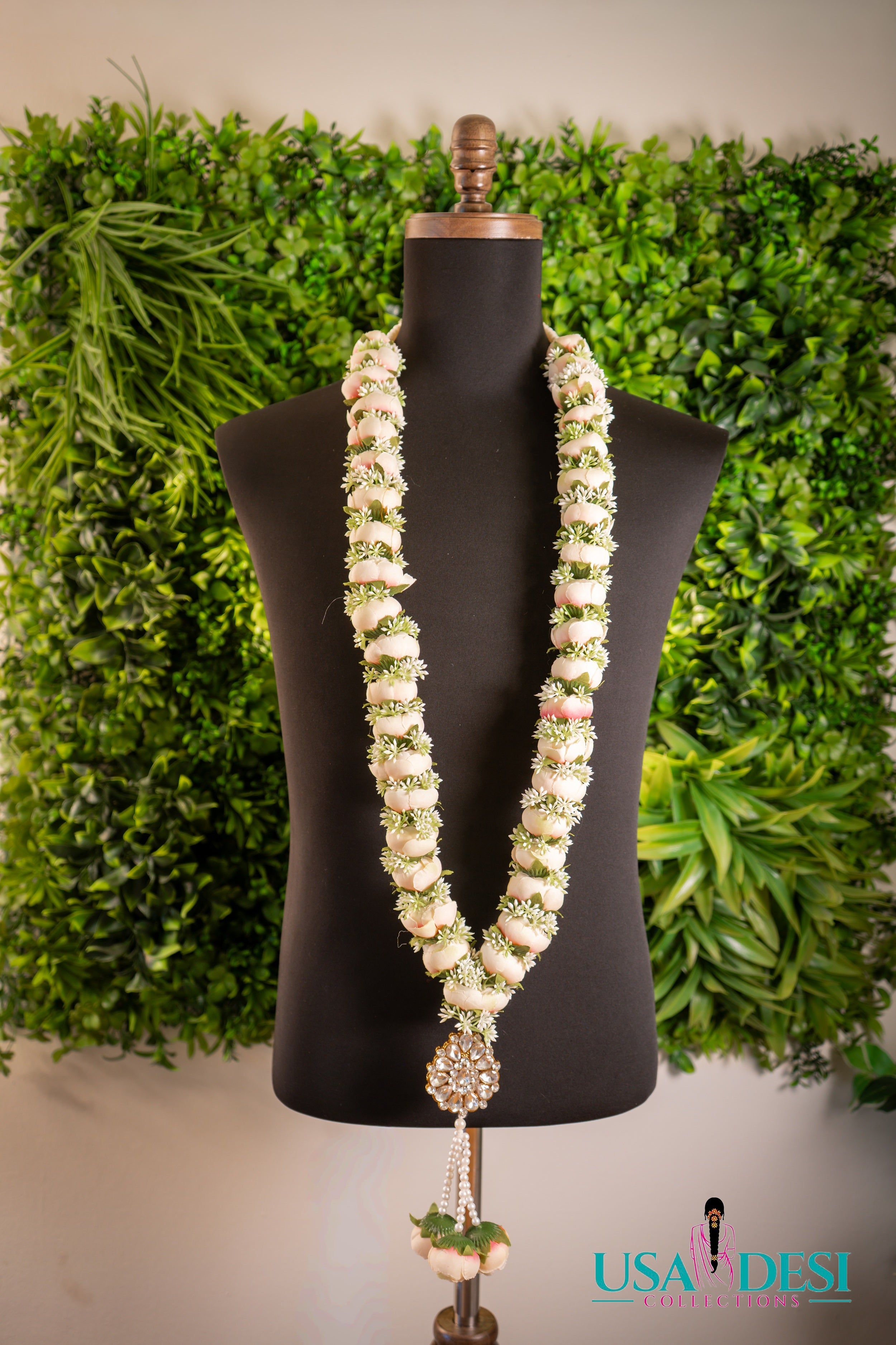 Artificial Peony Garland (Pink and Beige)