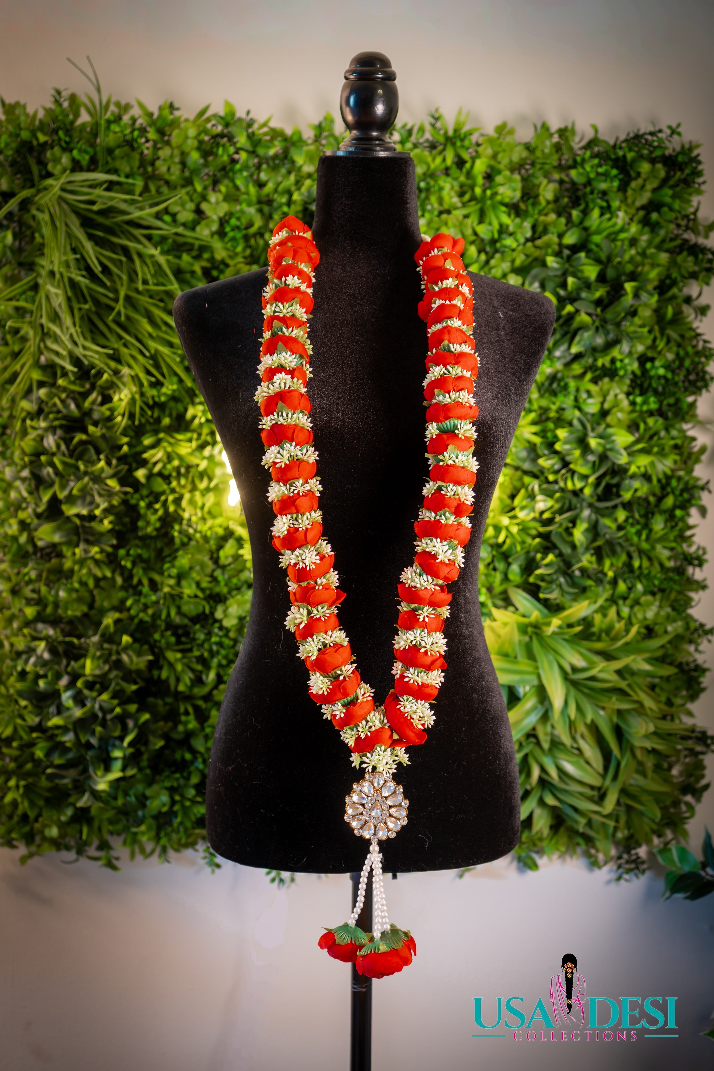 Artificial Peony Garland (Red)