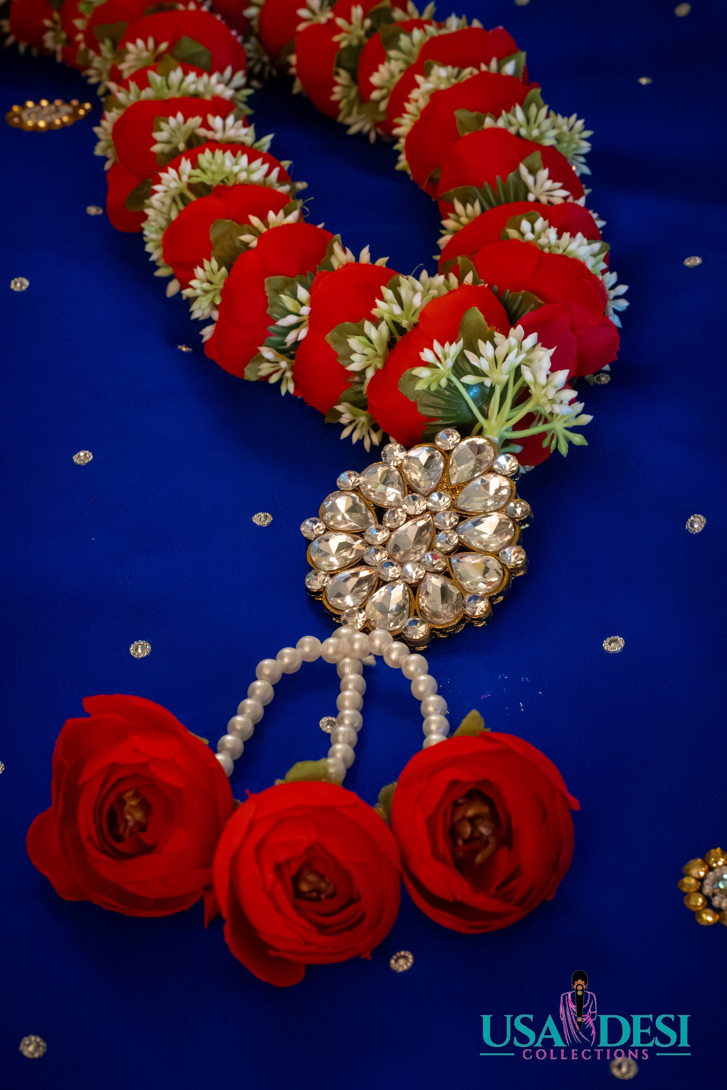 Artificial Peony Garland (Red)