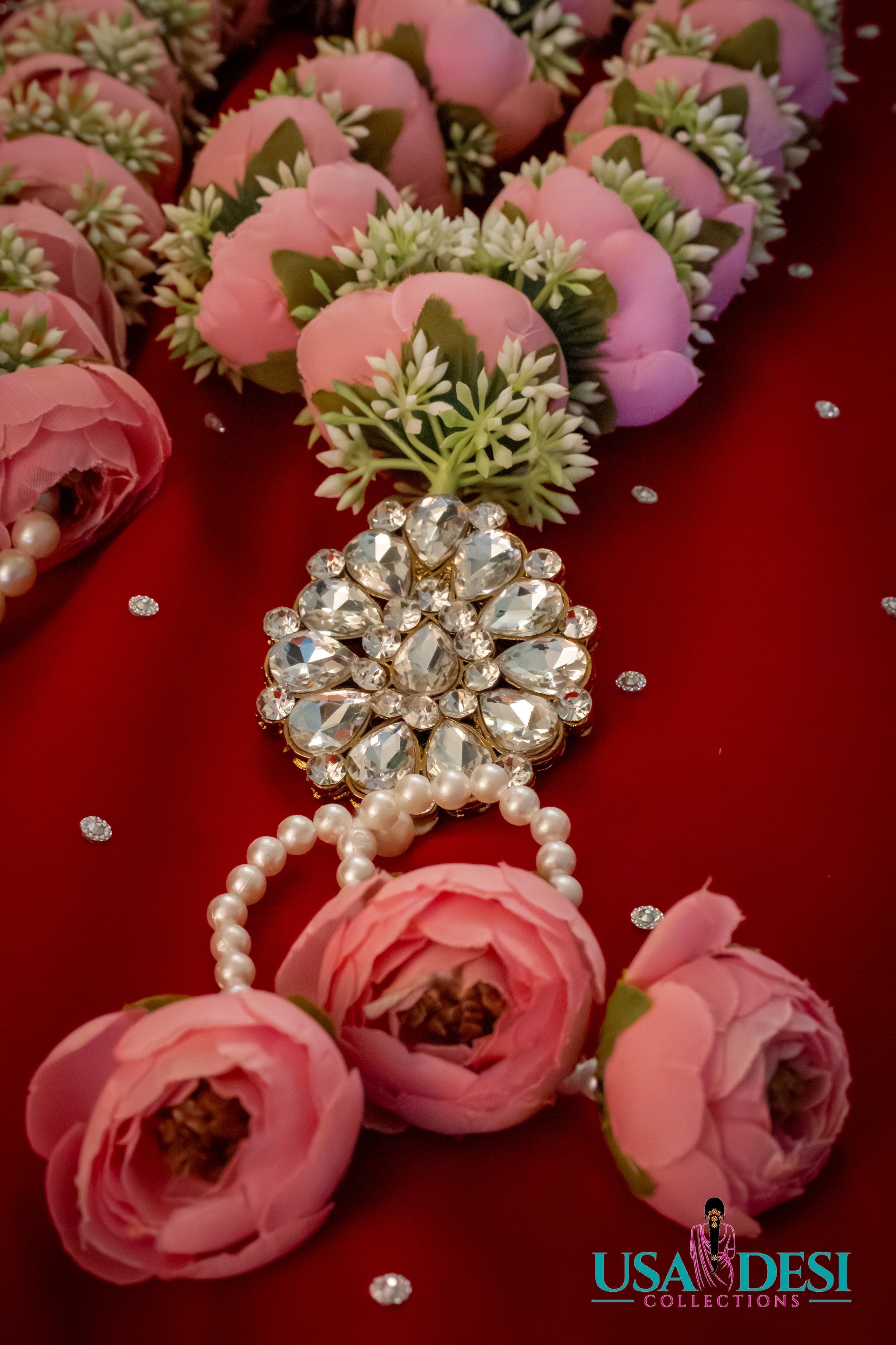 Artificial Peony Garland (Light Pink)
