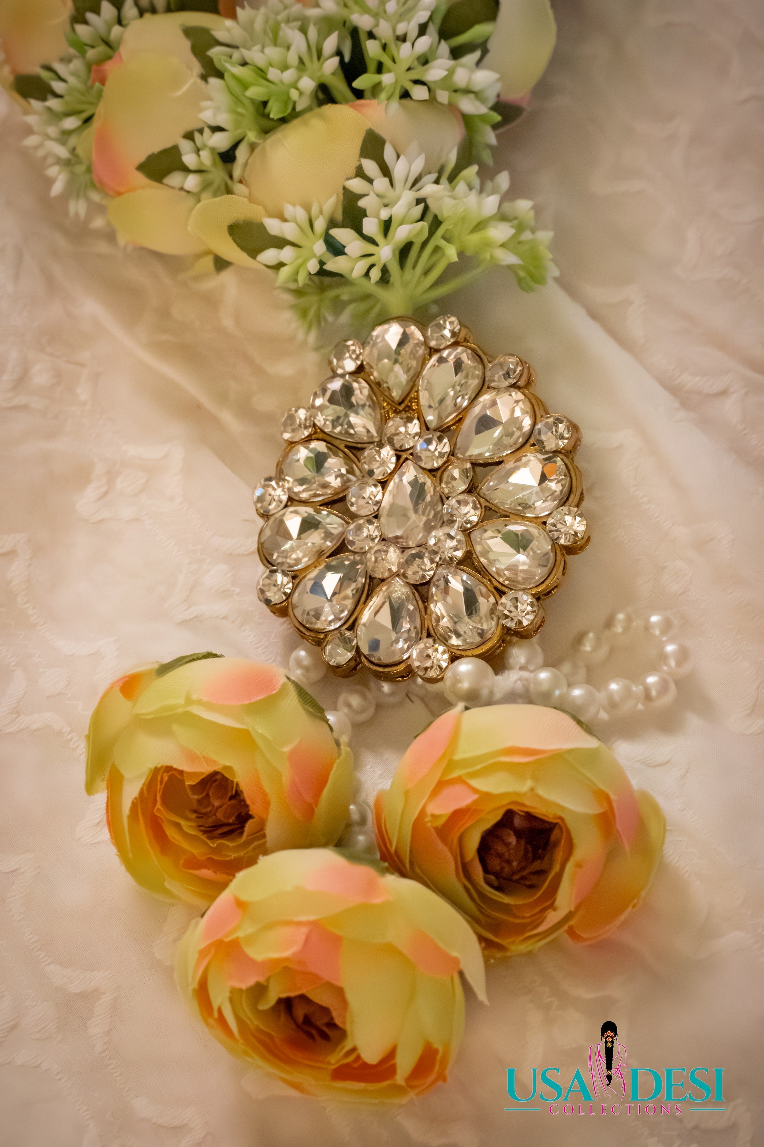 Artificial Peony Garland (Yellowish Pink)
