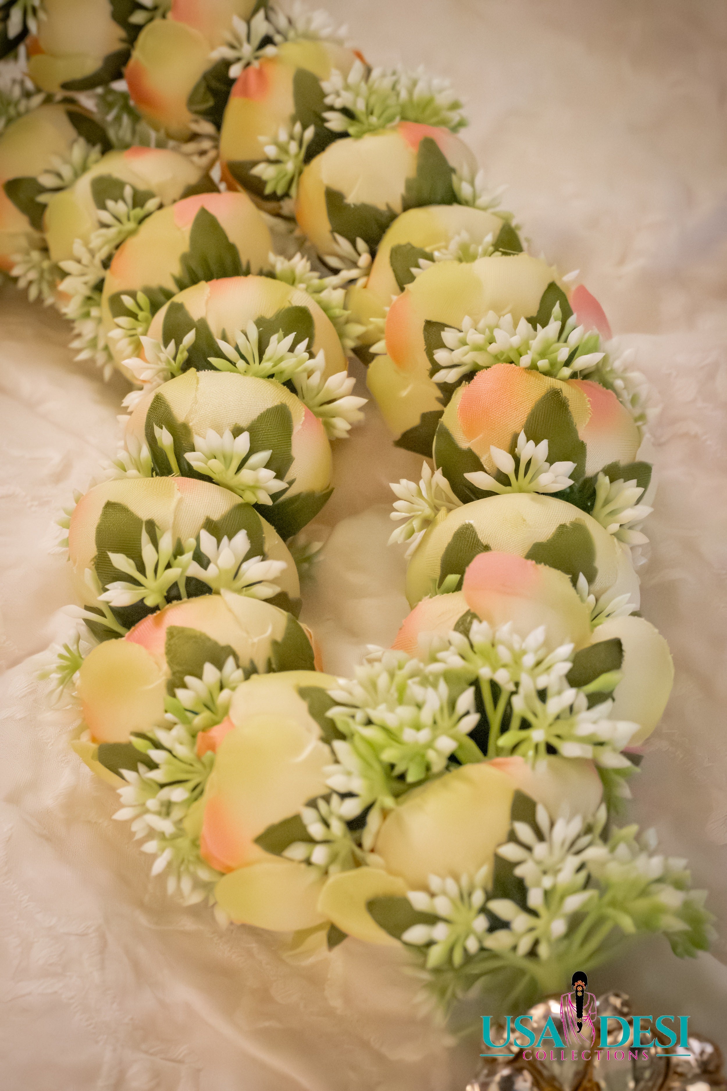 Artificial Peony Garland (Yellowish Pink)