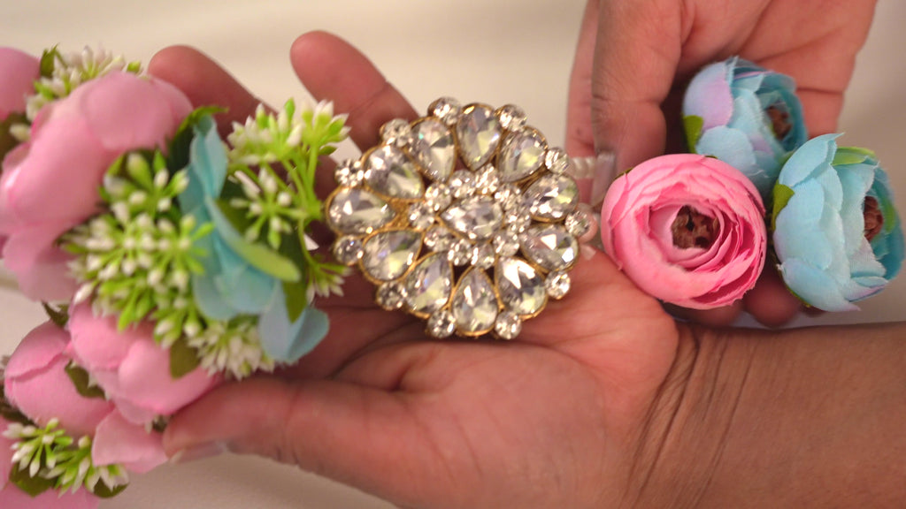 Artificial Peony Garland (Bluish Pink)