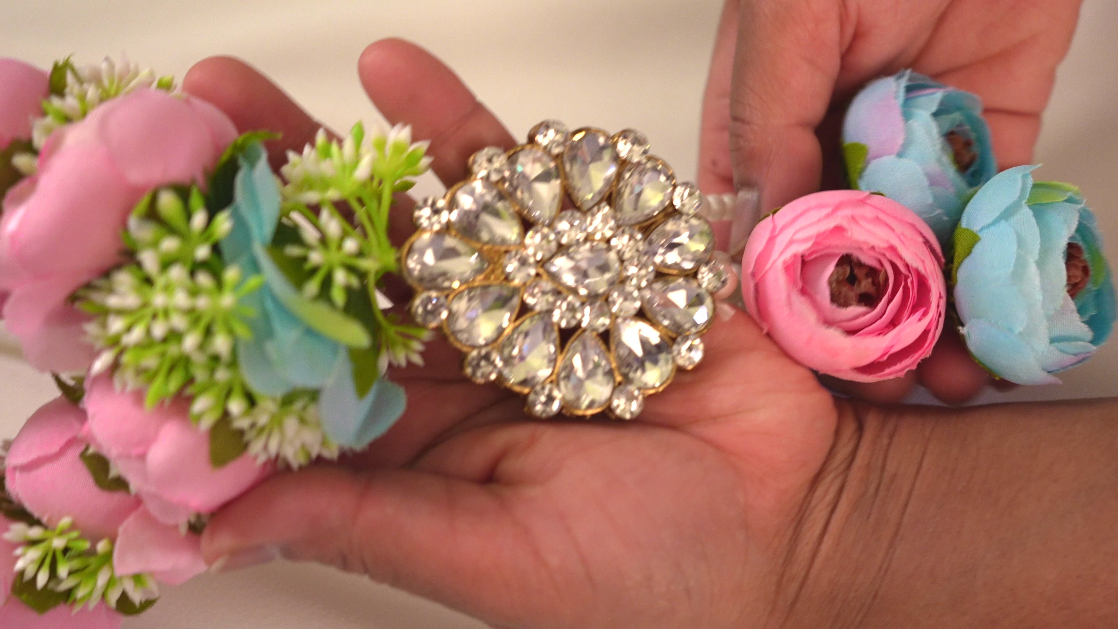 Artificial Peony Garland (Bluish Pink)