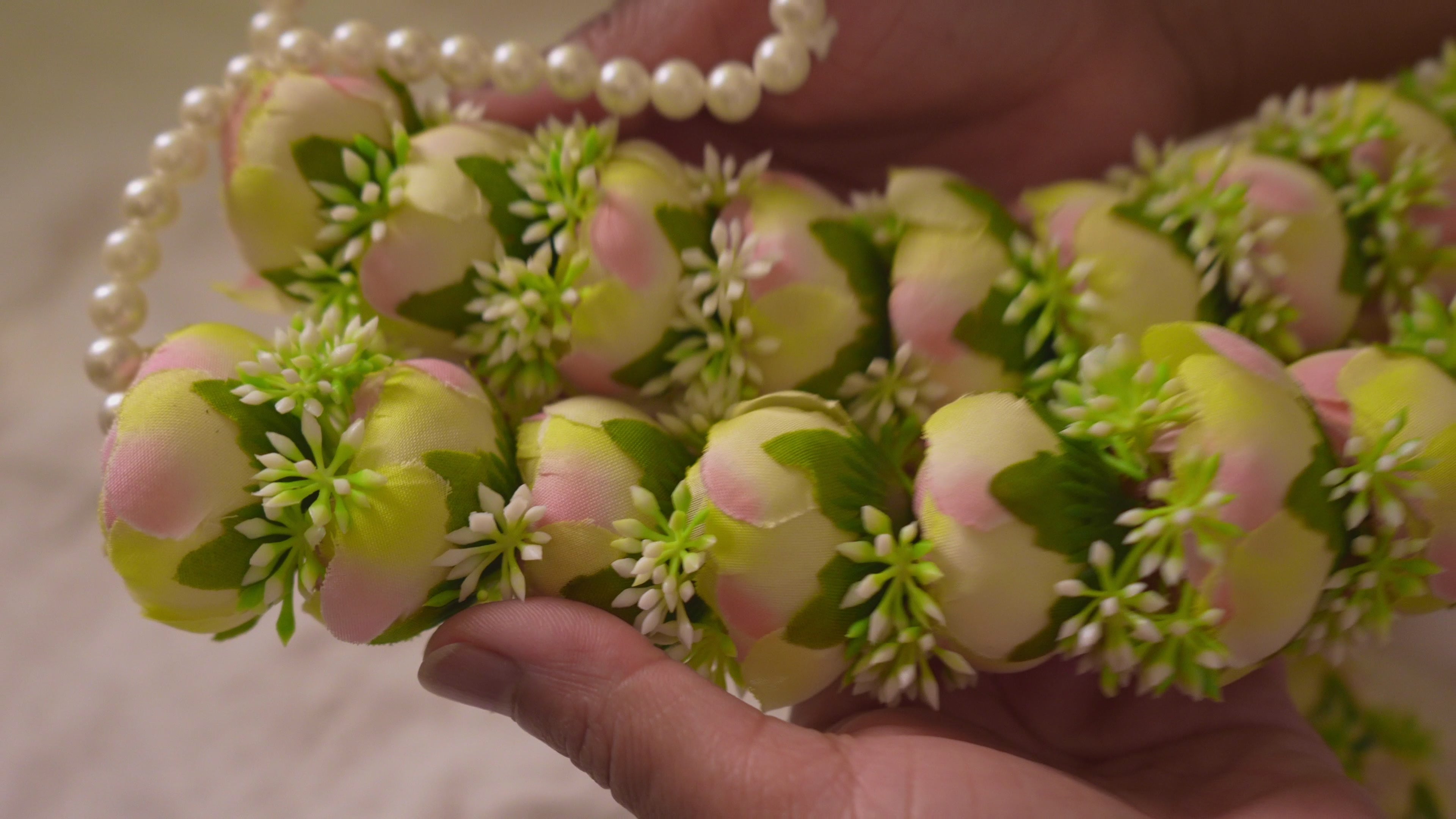 Artificial Peony Garland (Yellowish Pink)