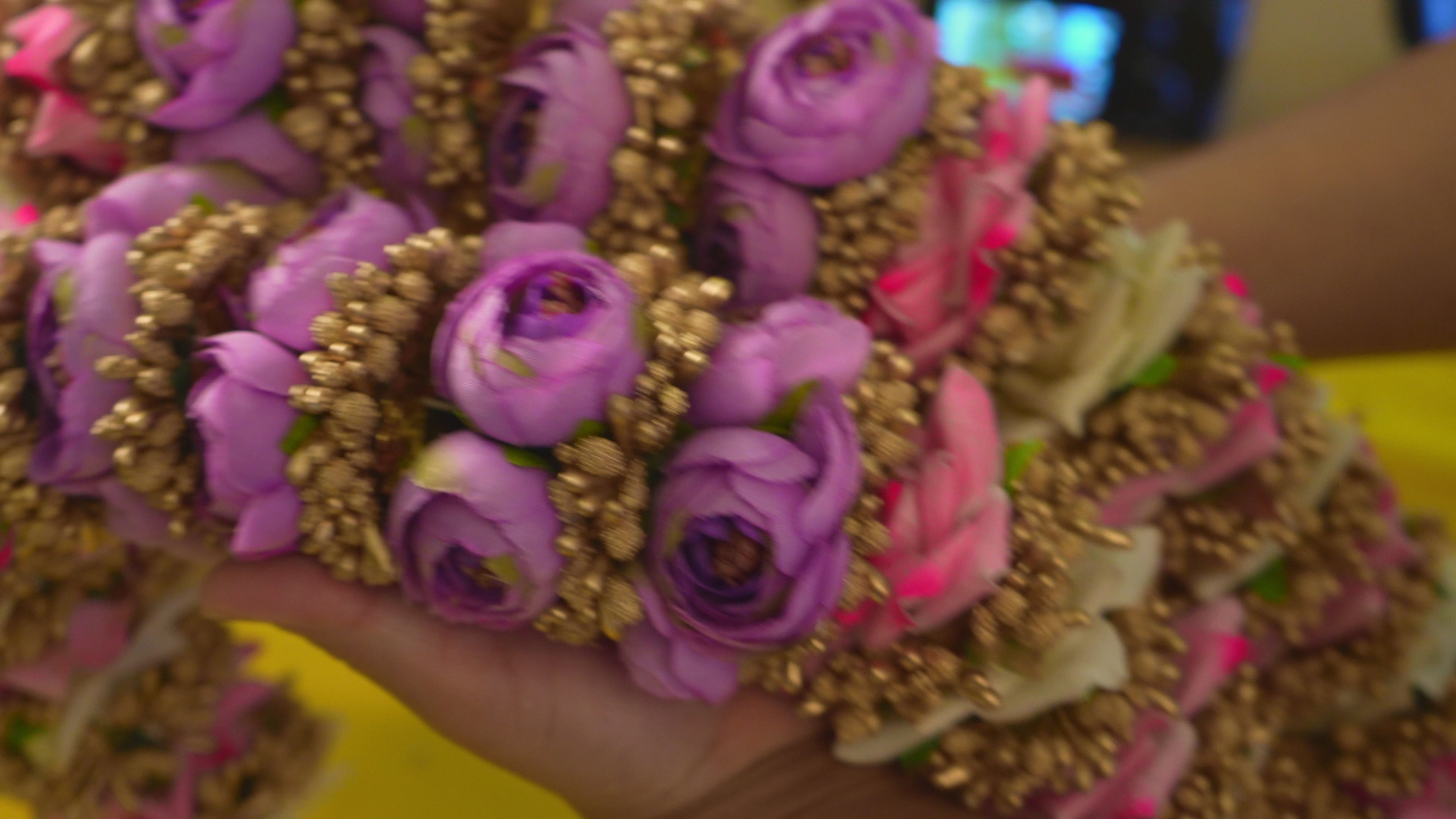 Artificial Peony Garland (Pink and Purple)