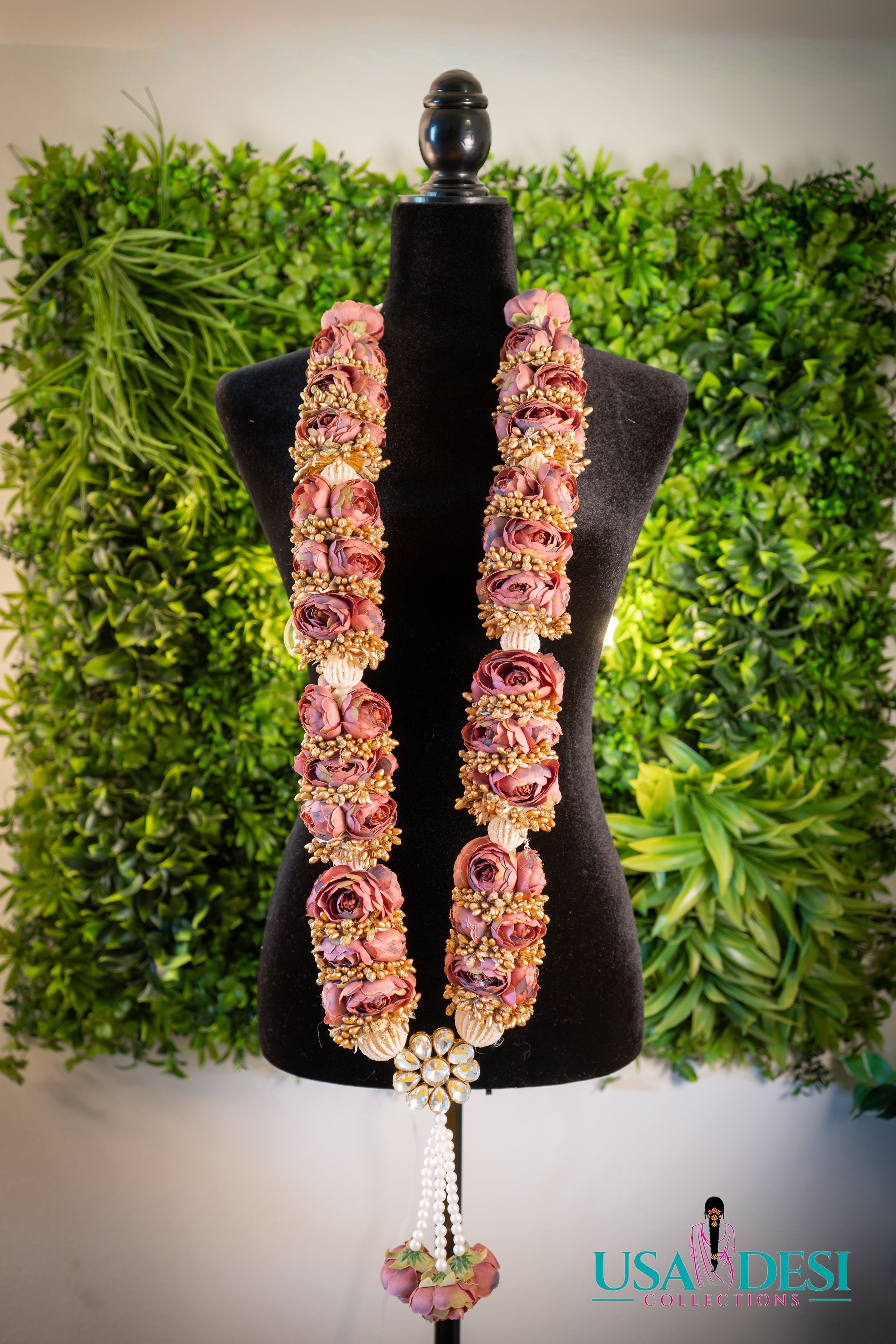 Artificial Peony Garland (Purple)