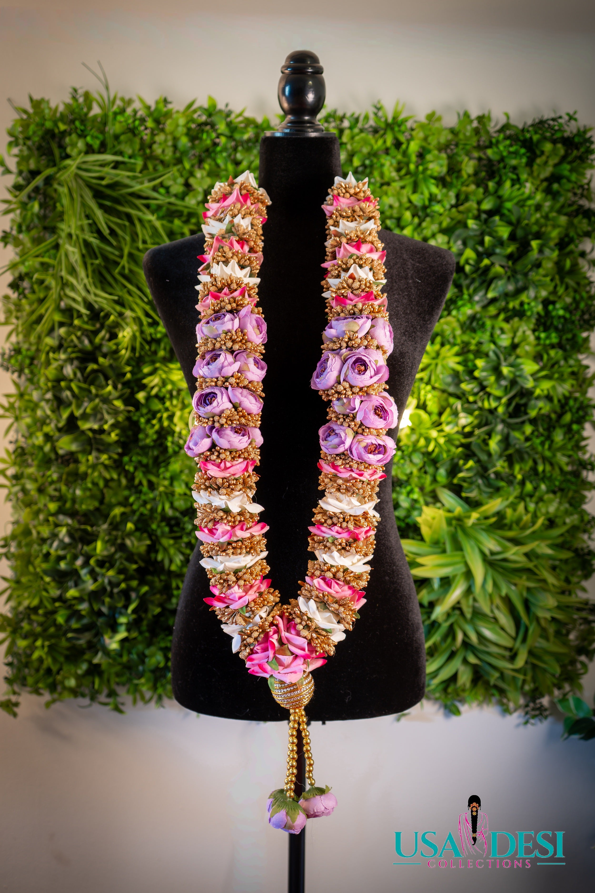 Artificial Peony Garland (Pink and Purple)