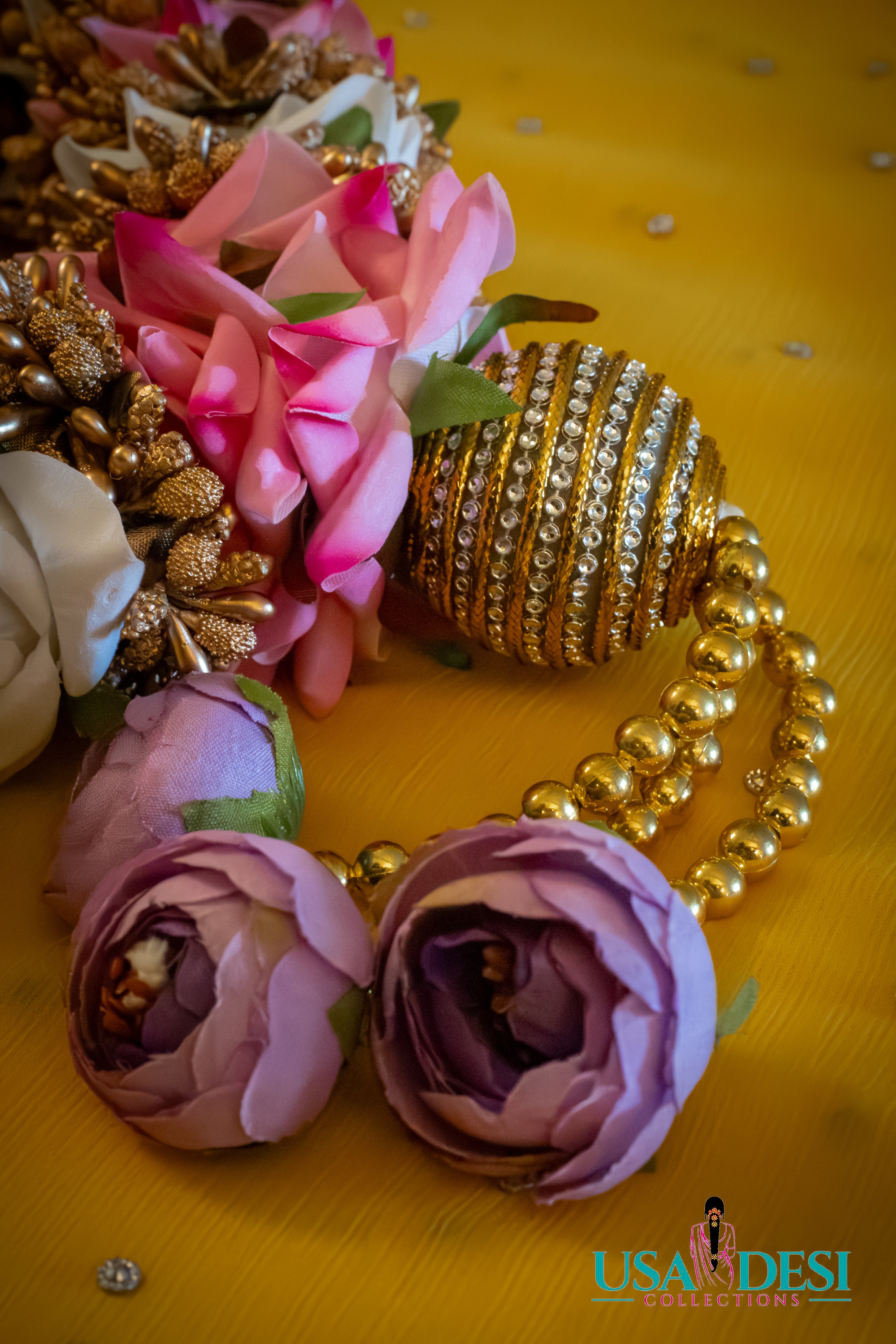 Artificial Peony Garland (Pink and Purple)