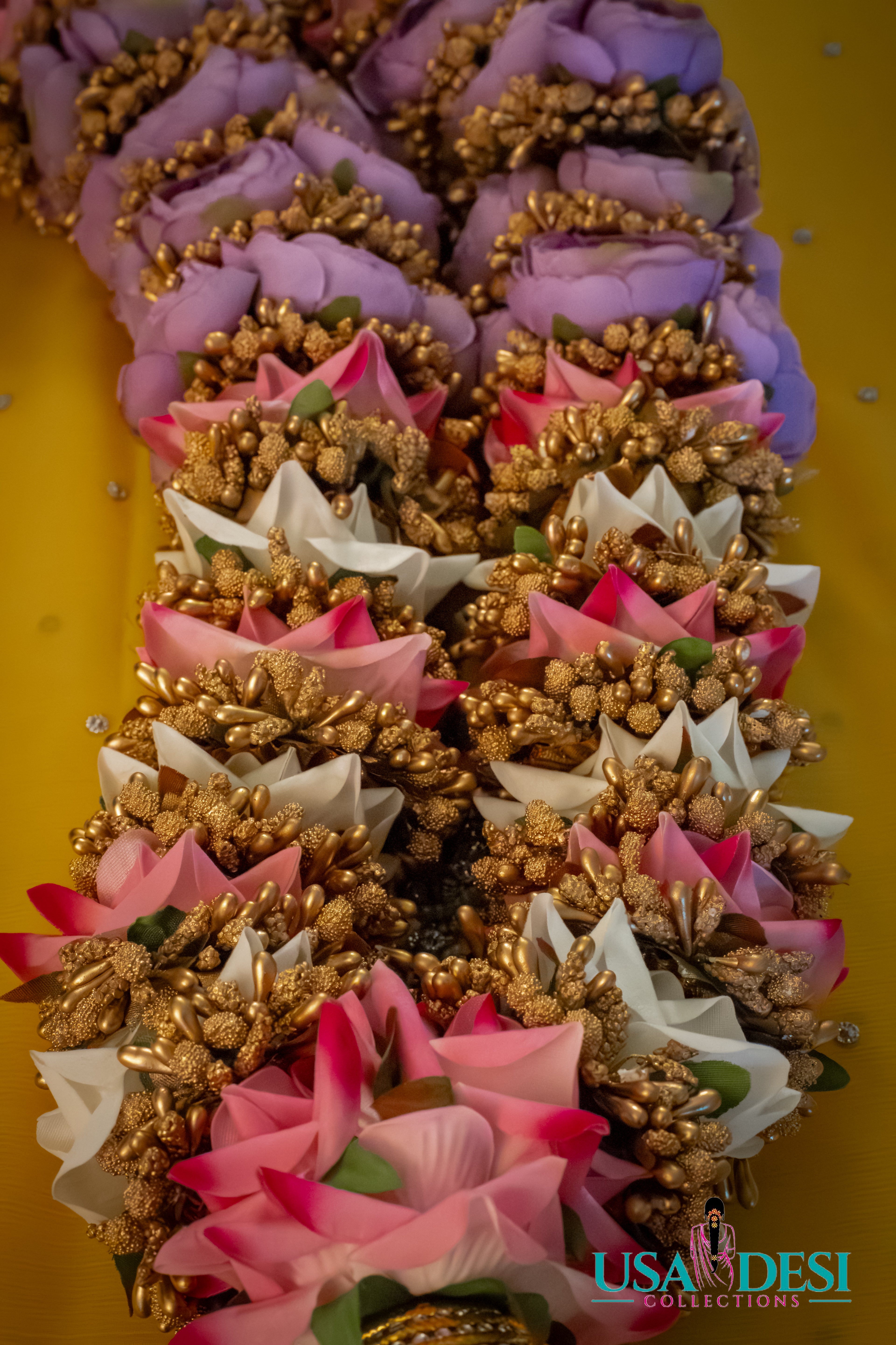 Artificial Peony Garland (Pink and Purple)