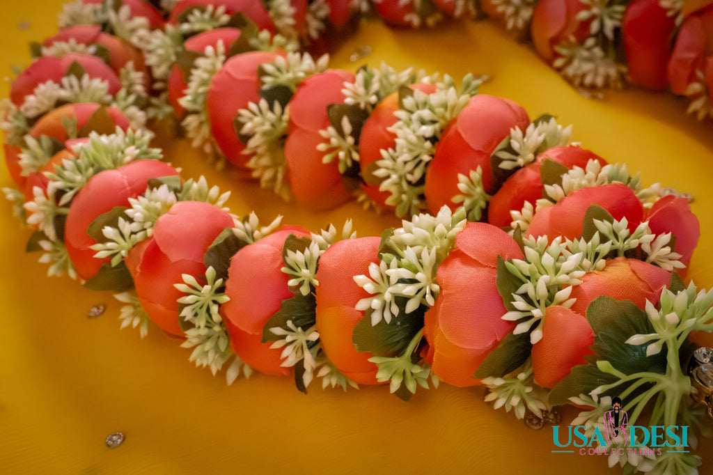 Artificial Peony Garland (Orangish Pink)