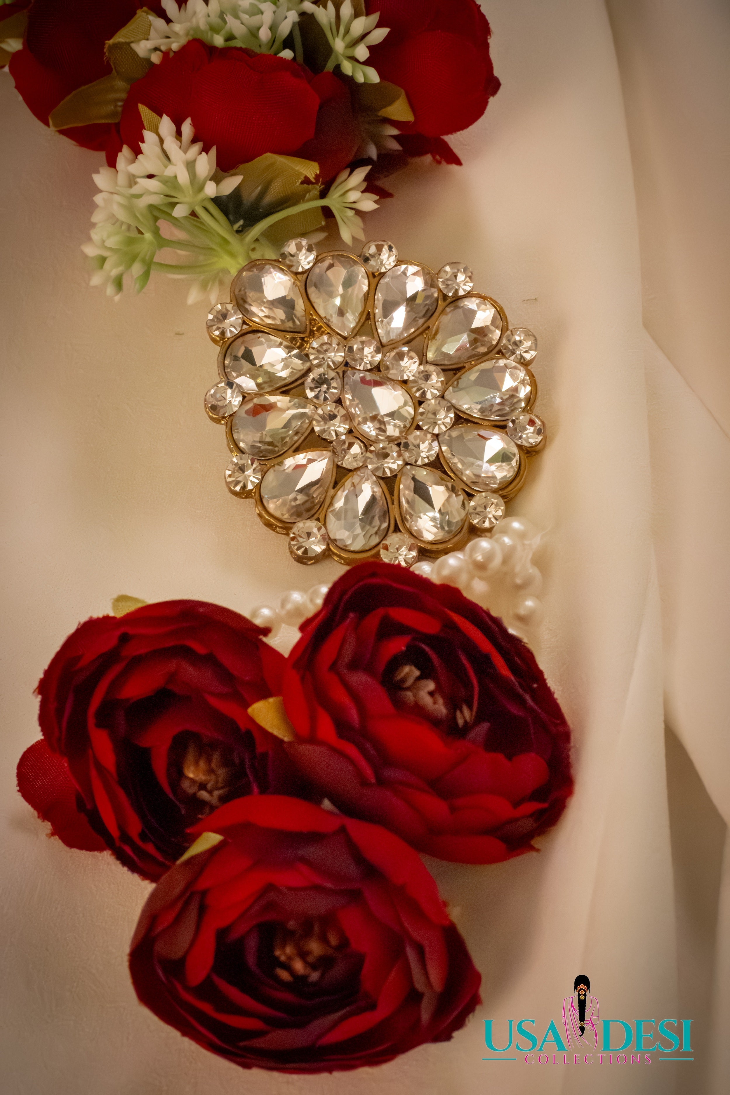 Artificial Peony Garland (Red)