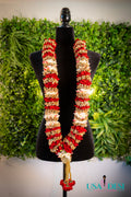 Artificial Peony Garland (Red and Gold)